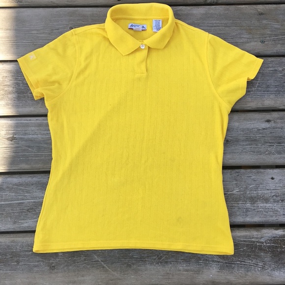 Yellow Antigua Polo Golf Shirt - Picture 2 of 8